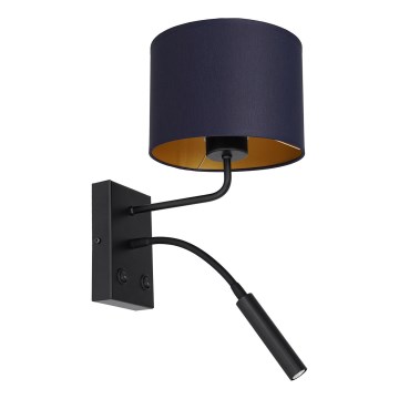 Lampada da parete ARDEN 1xE27/60W+1xG9/8W/230V blu