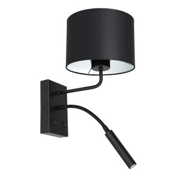Lampada da parete ARDEN 1xE27/60W+1xG9/8W/230V nero/bianco