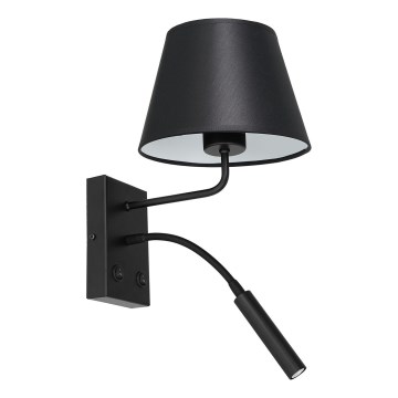 Lampada da parete ARDEN 1xE27/60W+1xG9/8W/230V nero/bianco
