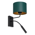Lampada da parete ARDEN 1xE27/60W+1xG9/8W/230V verde/oro