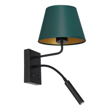 Lampada da parete ARDEN 1xE27/60W+1xG9/8W/230V verde/oro