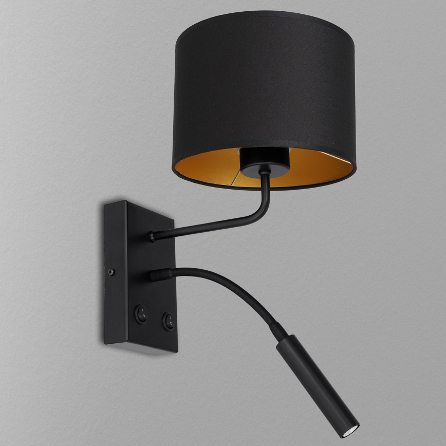 Lampada da parete ARDEN 1xE27/60W/230V + 1xG9/8W nero/oro