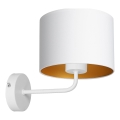 Lampada da parete ARDEN 1xE27/60W/230V bianco/oro