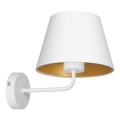 Lampada da parete ARDEN 1xE27/60W/230V bianco/oro