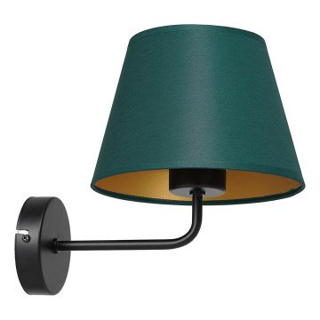 Lampada da parete ARDEN 1xE27/60W/230V verde/oro
