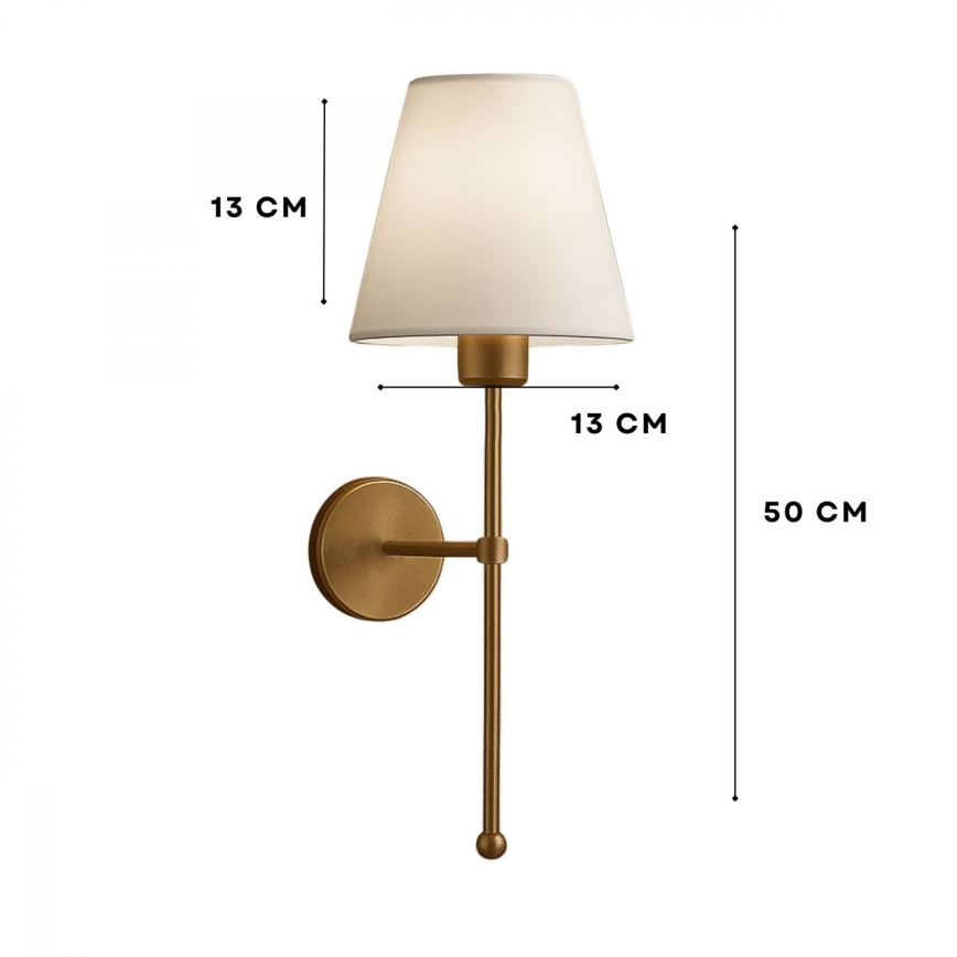 Lampada da parete ASPARAGUS 1xE27/40W/230V dorata/crema