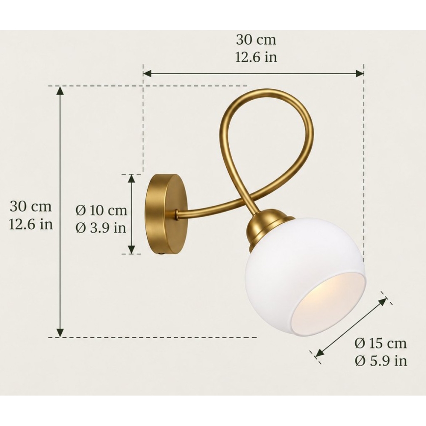 Lampada da parete BAROC 1xE14/40W/230V oro