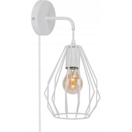 Lampada da parete BRYLANT 1xE27/60W/230V bianca