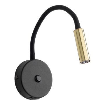 Lampada da parete con USB port LAGOS 1xG9/3W/5V 4000K nero/oro