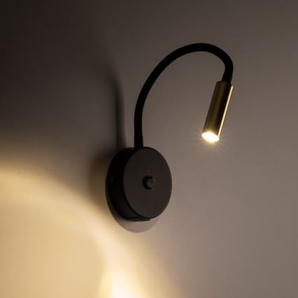 Lampada da parete con USB port LAGOS 1xG9/3W/5V 4000K nero/oro