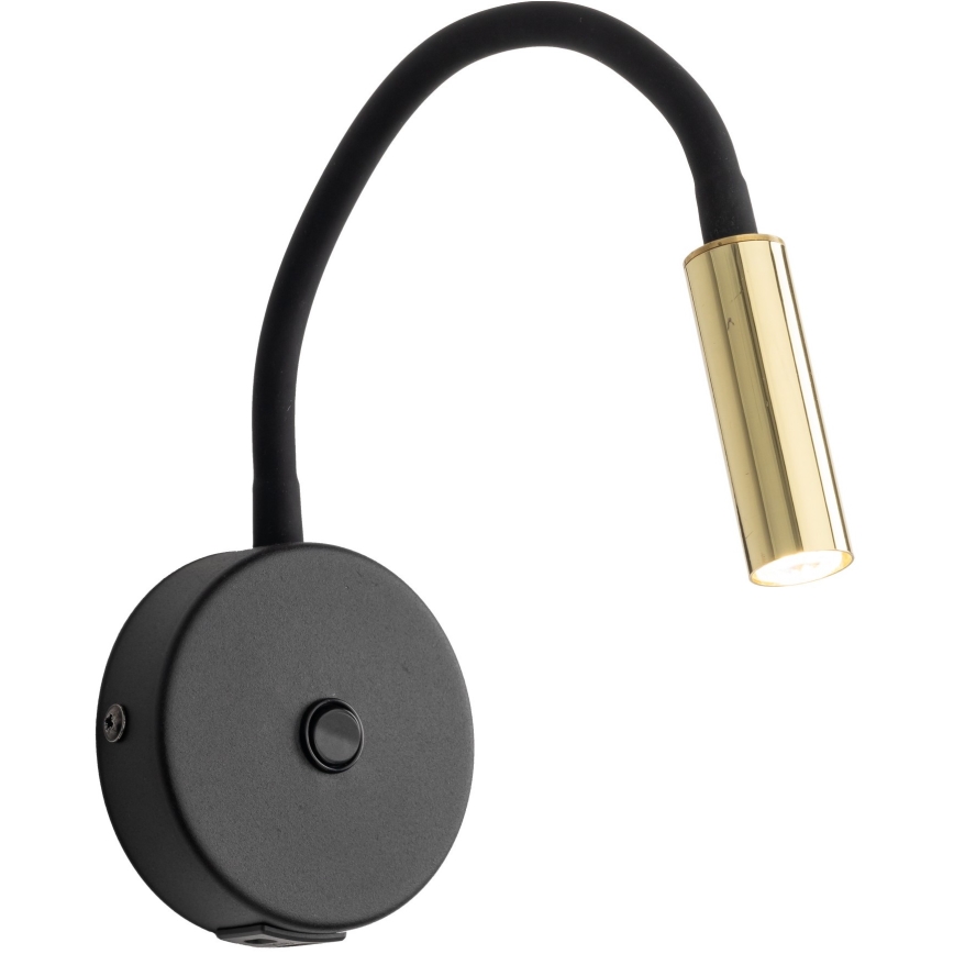 Lampada da parete con USB port LAGOS 1xG9/3W/5V 4000K nero/oro