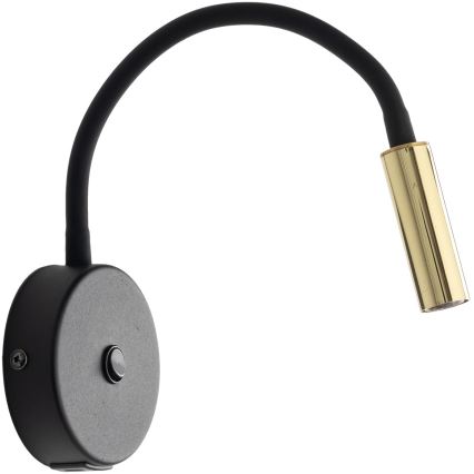 Lampada da parete con USB port LAGOS 1xG9/3W/5V 4000K nero/oro