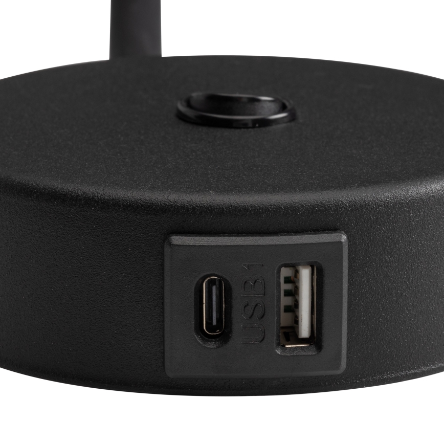 Lampada da parete con USB port LAGOS 1xG9/3W/5V 4000K nero/oro