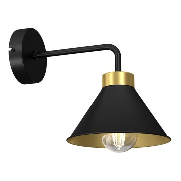 Lampada da parete DEMET 1xE27/60W/230V nero/oro