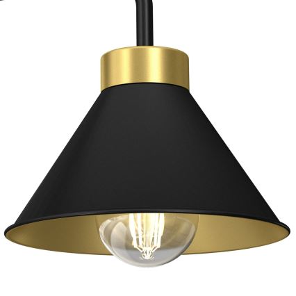 Lampada da parete DEMET 1xE27/60W/230V nero/oro