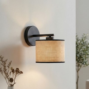 Lampada da parete ECO 1xE27/15W/230V beige/rattan