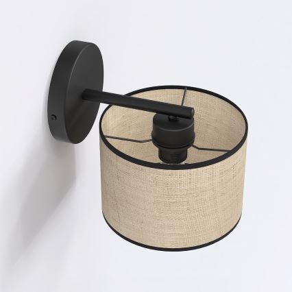 Lampada da parete ECO 1xE27/15W/230V beige/rattan