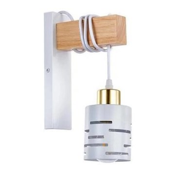 Lampada da parete ELEN 1xE27/35W/230V bianca/dorata/marrone