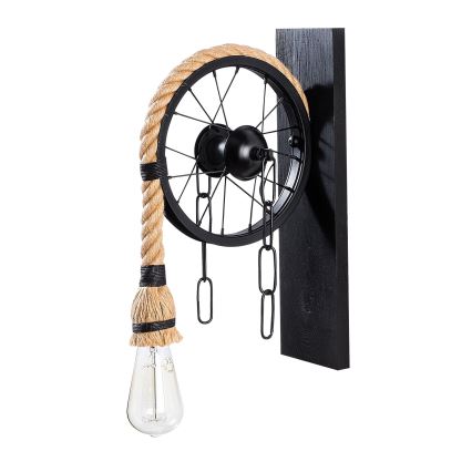 Lampada da parete EREBOS 1xE27/40W/230V nero/marrone