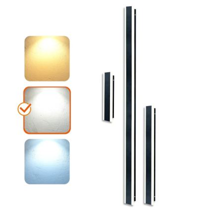 Lampada da parete esterna a LED MIRANA S, 8 W, 230 V, 4000 K, IP44, 30 cm, nera