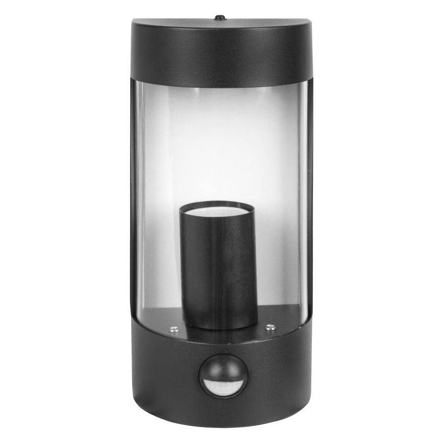 Lampada da parete per esterno con sensore di movimento 1xE27/15W/230V IP44 nero