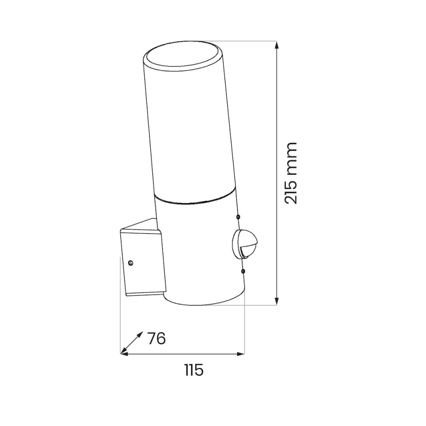 Lampada da parete esterna con sensore di movimento HARLEM 1xE27/60W/230V IP44 nero