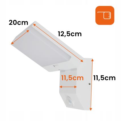Lampada a parete per esterni LED con sensore di movimento LED/18W/230V IP44 bianco