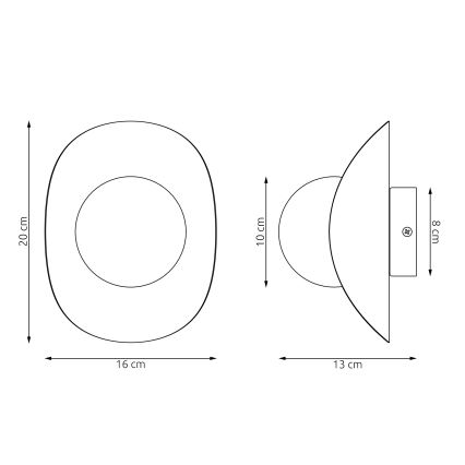 Lampada da parete FIERO 1xG9/8W/230V grigia