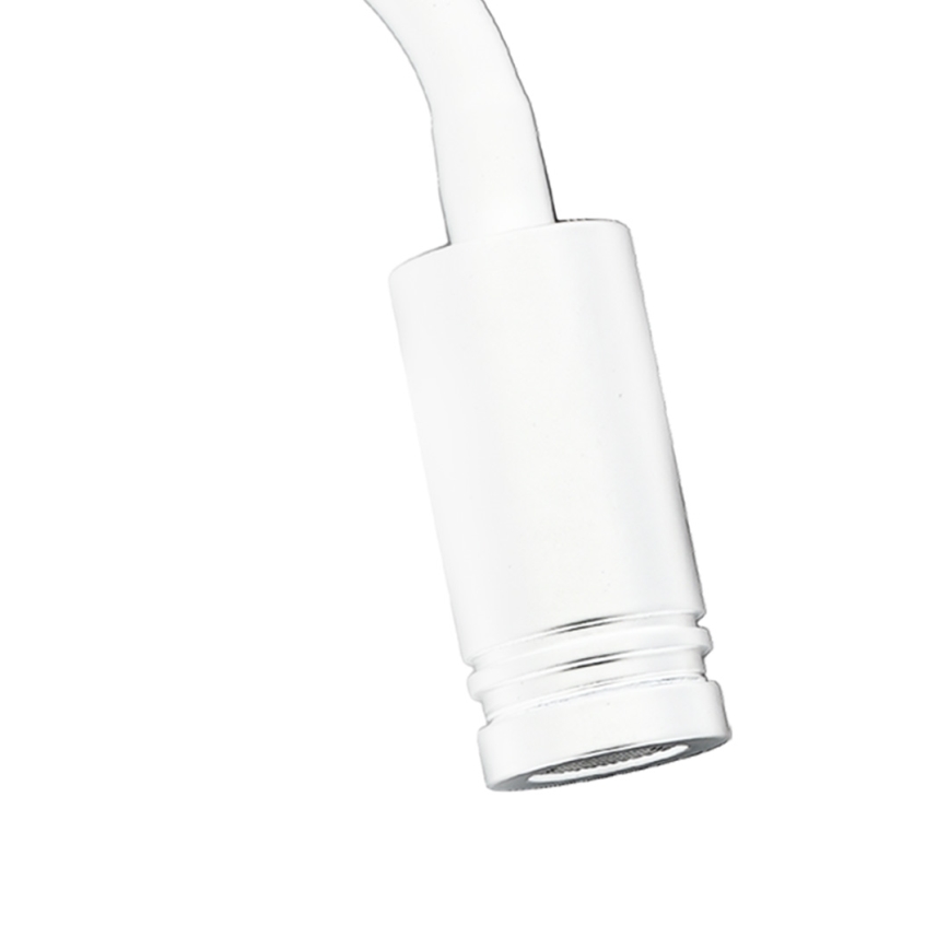 Lampada da parete flessibile con USB BASE LED/8W+LED/2W/230V bianco/argento