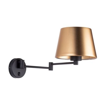 Lampada da parete GLORY 1xE27/15W/230V dorata/nera