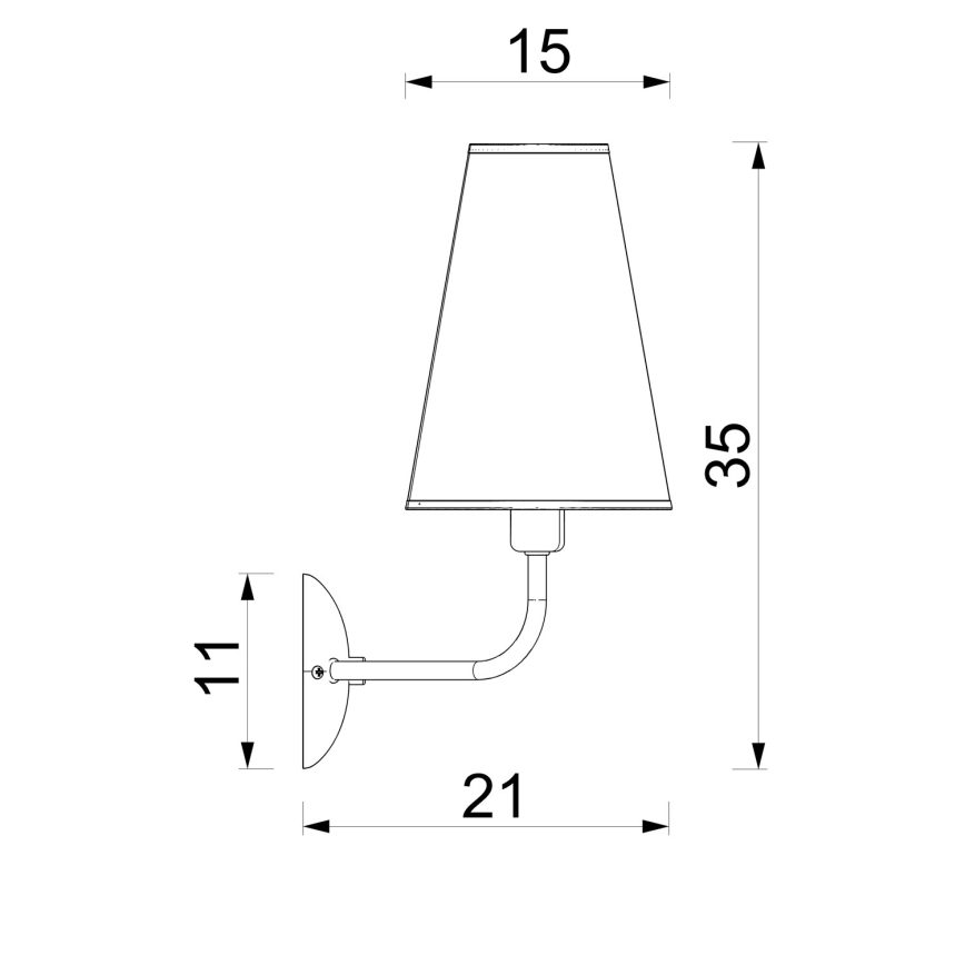 Lampada da parete GRENADA 2xE14/15W/230V beige