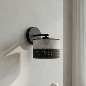 Lampada da parete KARBON 1xE27/15W/230V nera/grigia