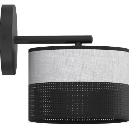 Lampada da parete KARBON 1xE27/15W/230V nera/grigia