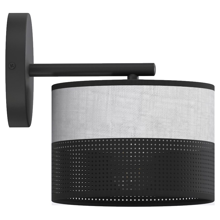 Lampada da parete KARBON 1xE27/15W/230V nera/grigia