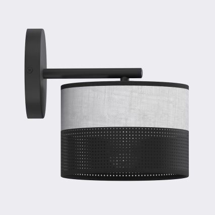 Lampada da parete KARBON 1xE27/15W/230V nera/grigia