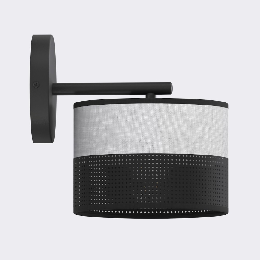 Lampada da parete KARBON 1xE27/15W/230V nera/grigia