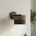 Lampada da parete KARBON 1xE27/15W/230V nero/marrone
