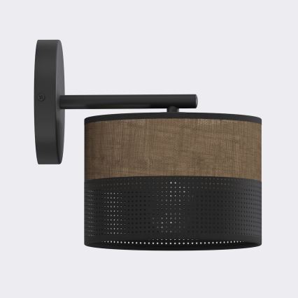 Lampada da parete KARBON 1xE27/15W/230V nero/marrone