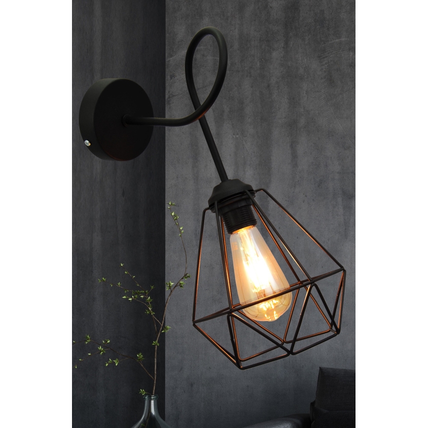 Lampada da parete KARO 3xE27/15W/230V nera