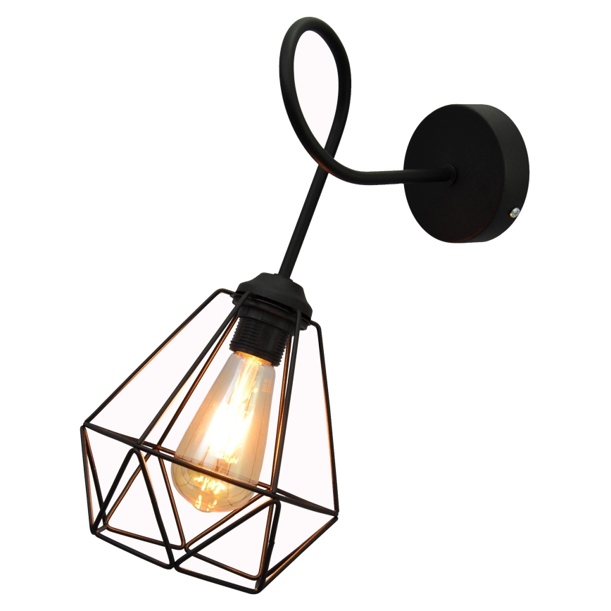 Lampada da parete KARO 3xE27/15W/230V nera