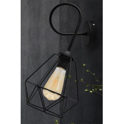 Lampada da parete KARO 3xE27/15W/230V nera