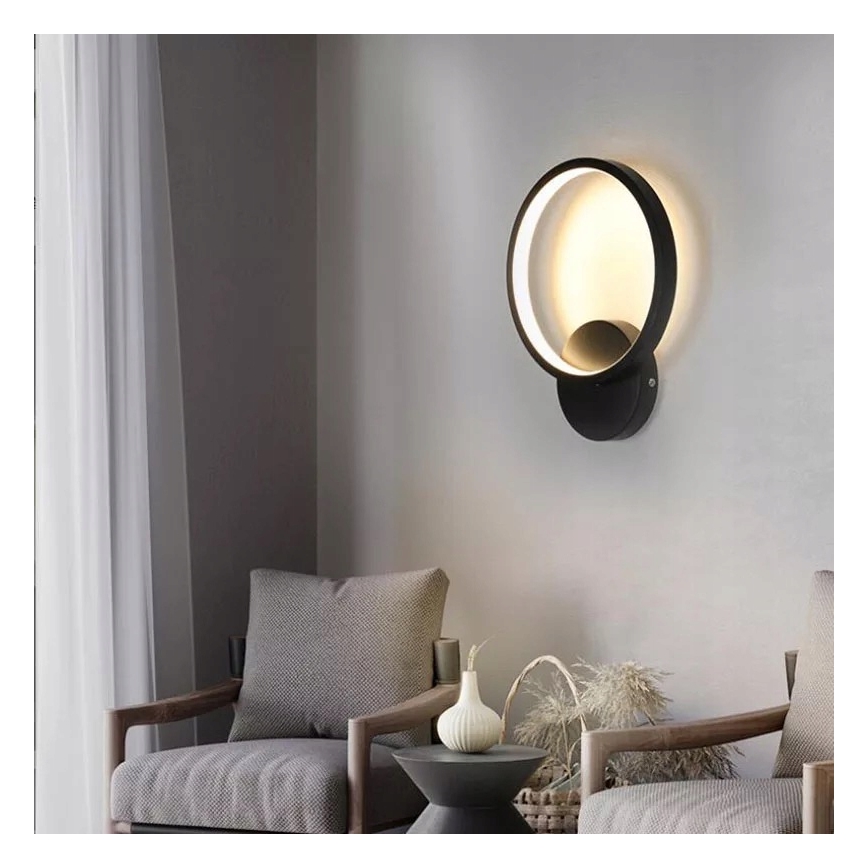 Lampada da parete LED/14W/230V nero