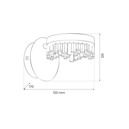 Lampada da parete LED/4W/230V oro