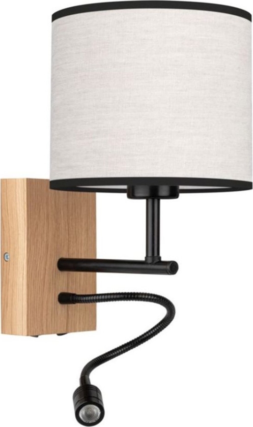 Lampada da parete LED BOHO 1xE27/25W/230V + LED/1W/230V rovere