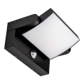 Lampada da parete LED da esterno con sensore LED/17W/230V 3000K IP65 nero