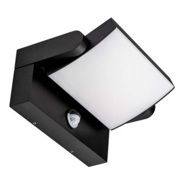 Lampada da parete LED da esterno con sensore LED/17W/230V 4000K IP65 nero