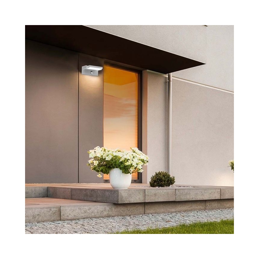 Lampada da parete LED da esterno con sensore LED/17W/230V 3000K IP65 nero