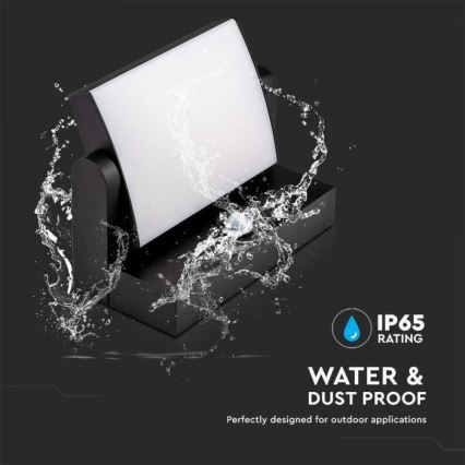 Lampada da parete LED da esterno con sensore LED/17W/230V 4000K IP65 nero