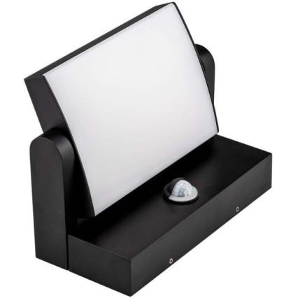 Lampada da parete LED da esterno con sensore LED/17W/230V 4000K IP65 nero