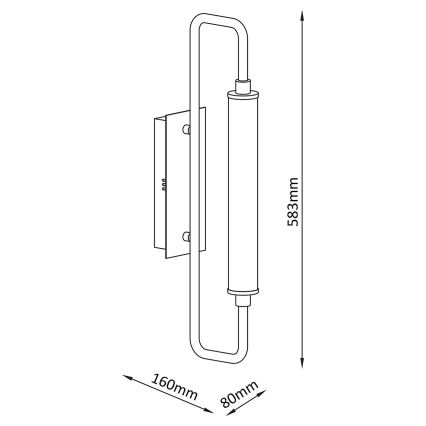 Lampada da parete LED FELICJA LED/14W/230V 4000K nera